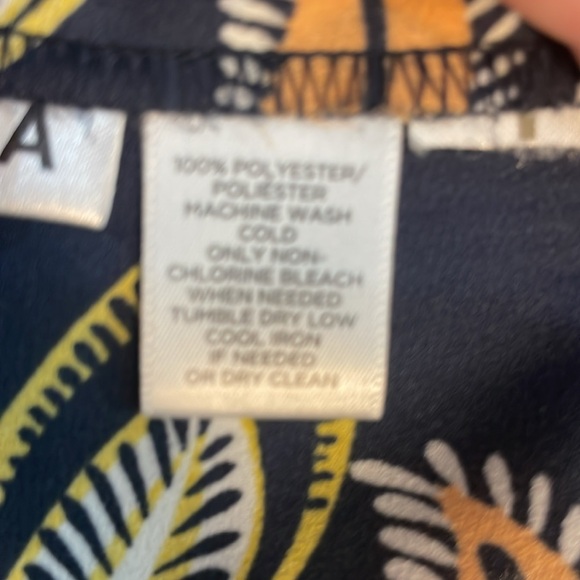 Ann Taylor Loft Oversized Boat Neck Floral Print  Bow Back Top Medium - Picture 8 of 10